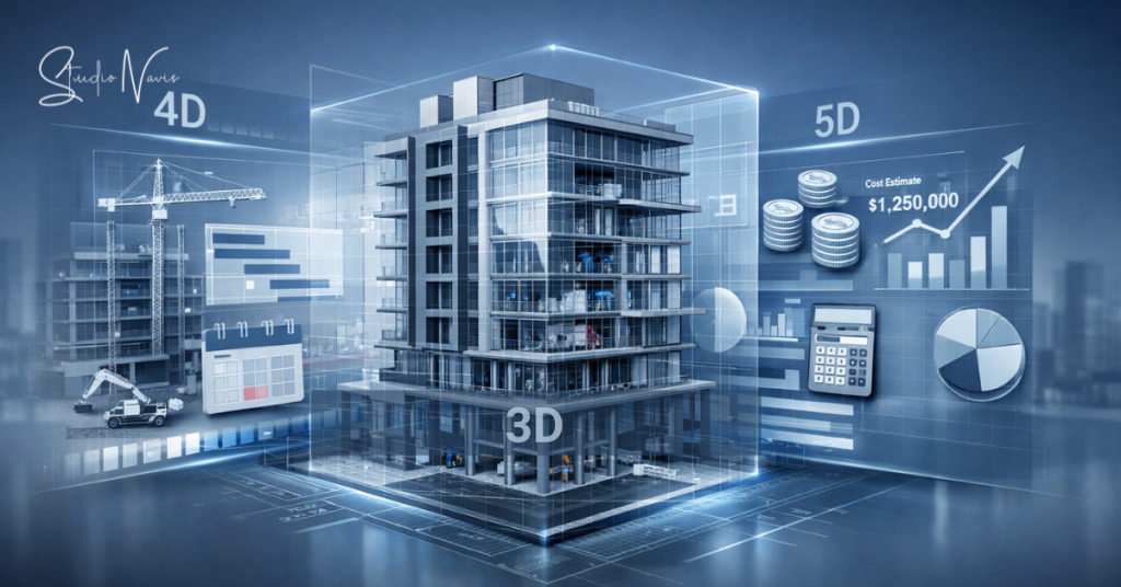 difference between 3D 4D and 5D BIM
